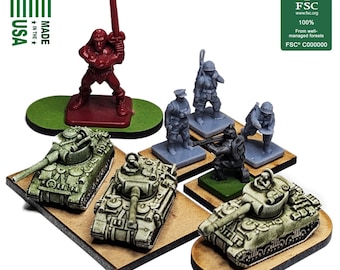 MDF Bases for Miniatures, Wargaming and Table Top Gaming Supplies | 3mm-6mm depth, TTRPG, Battlefield RPG, Map Basing, Terrain, Bulk Sets