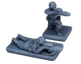 WW2 Italian Sniper Team 2pcs |  20mm, 15mm, 1/72nd World War 2 Gaming TTRPG Scenery, Game Terrain, Battlefield RPG Models, Memoir44, Rifles