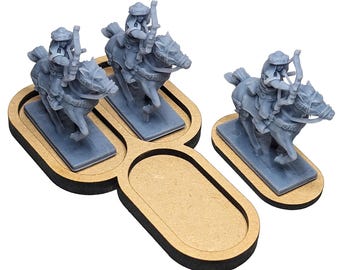 3 Unit Pill Base Movement Trays 50mm x 25mm | TTRPG Scenery, Battlefield RPG, Basing, Terrain, Dungeons, Dragons,