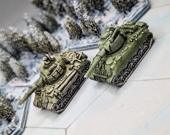 WW2 Sherman M4 Tanks 4pcs |  USA, Allies, UK, Canada, 1/200 World War 2 Gaming TTRPG Scenery, Game Terrain, Battlefield Models, Memoir 44