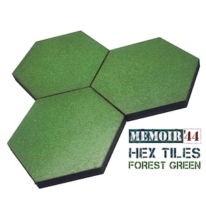 60mm Forest Green Full Hex Terrain Riser Blank MDF Tile Bases | Hills, Mountains, World War 2 Gaming TTRPG Scenery, Battlefield RPG