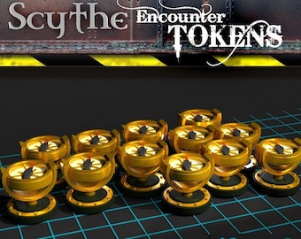 Scythe Encounter Tokens | Board Game Upgrades, 3D Printed Ready To Play Meeples