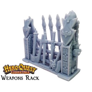 Weapons Rack HeroQuest Compatible 25mm Armory Dungeon Scenery | Boardgame Miniature, RPG, TTRPG, Table top scenic, terrain, boardgames