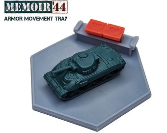 60mm Armor Movement Trays FULL Hex | 1/72nd, 15mm World War 2 Gaming TTRPG Scenery, Hex Game Terrain, Battlefield RPG Gamer