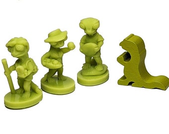 Lizards 6pcs | Everdell Spirecrest Expansion Unofficial Upgrade | Foxes, Moles, Owls, Lizard, 3D Printed Board Game Woodland Creatures