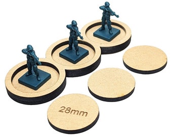 3 Unit 28mm Base Movement Trays | TTRPG Scenery, Battlefield RPG, Basing, Terrain, Dungeons, Dragons,