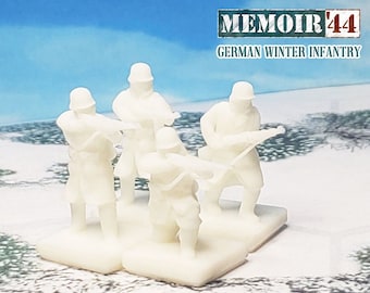 World War 2 German Winter Infantry | 15mm, 1/72, Ski troops, Gaming TTRPG Scenery, Hex Game Terrain, Battlefield RPG Gamer Models