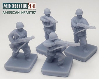 World War 2 American Infantry | 15mm, 1/72, Gaming TTRPG Scenery, Hex Game Terrain, Battlefield RPG Gamer Models