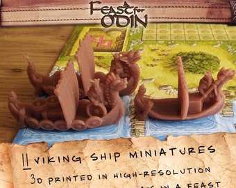 Viking Ships A Feast for Odin Upgrade 16pcs |  RPG, DnD, Vikings Norse Gods Mythology, Barbarians, Warriors, Boardgame, Board Gamer, BGG