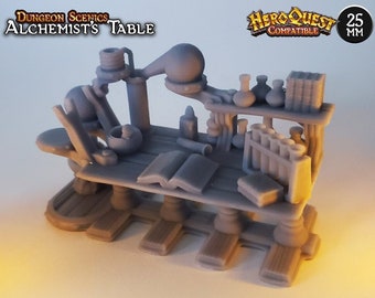 25mm Alchemist's Table HeroQuest Compatible Scenery | Boardgame Miniature, RPG, TTRPG, Table top scenics, terrain, boardgames