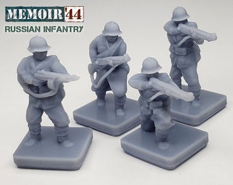 World War 2 Russian Infantry | 1/72, 15mm, Gaming TTRPG Scenery, Hex Game Terrain, Battlefield RPG Gamer Models