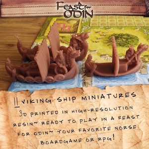 Viking Ships A Feast for Odin Upgrade 16 stuks |  RPG, DnD, Vikingen Noorse godenmythologie, Barbaren, Krijgers, Bordspel, Bordspeler, BGG