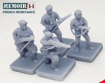 World War 2 French Resistance Fighters 15mm, 1/72 | World War 2 Gaming TTRPG Scenery, Hex Game Terrain, Battlefield RPG Gamer Models