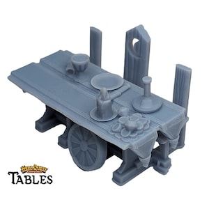 25mm Feasting Table HeroQuest Compatible Terrain Miniature | Dungeons, Dragons Campaign Scenery, Boardgame Meeples
