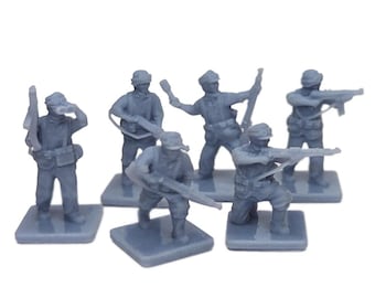 German Afrika Corps World War 2 Infantry | 1/72, WW2 Gaming TTRPG Scenery, Hex Game Terrain, Battlefield RPG Gamer Models, Memoir 44, 15mm
