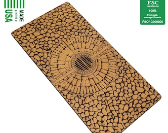 Small L 20cm x 10cm Stone Tile & Culvert Drain MDF Base | 3mm, 6mm,WTC Warhammer, Scenery, Battlefield Terrain, DnD Dungeons Dragon
