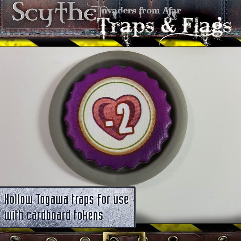 Scythe Invaders from Afar: Traps & Flags Board Game Meeples, Nordic, Crimean, Rusviet, Polania, Saxony, Upgraded Stonemaier Gaming Tokens image 3