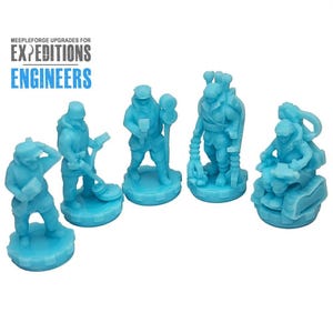 Engineers for Scythe Expeditions 10pcs | Board Game Upgrades, 3D Printed Ready To Play Meeples, Stonemaier Games, Siberia Worker Game Piece