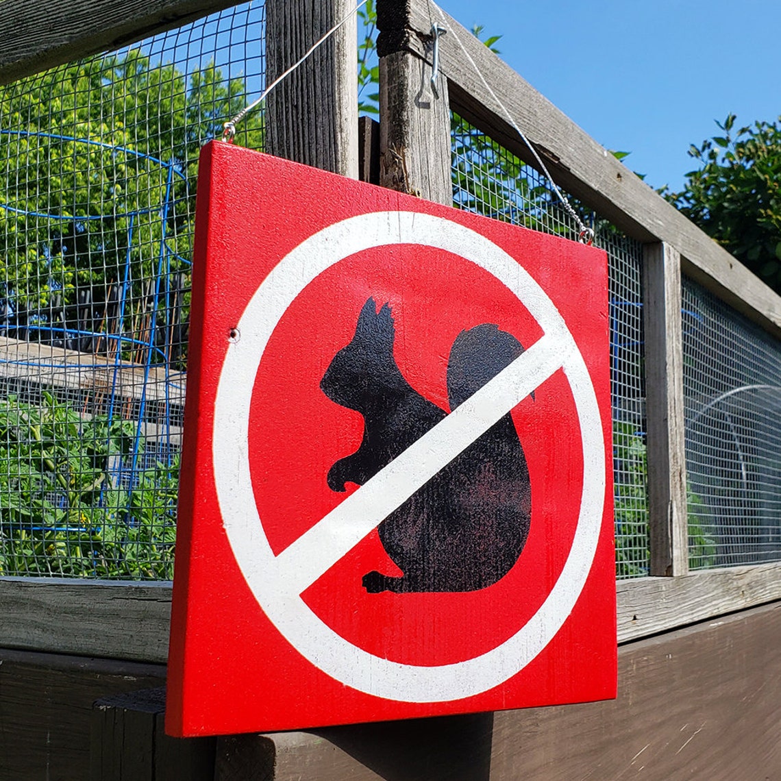 Large No Squirrels Allowed No Entry Garden Sign Yard Etsy