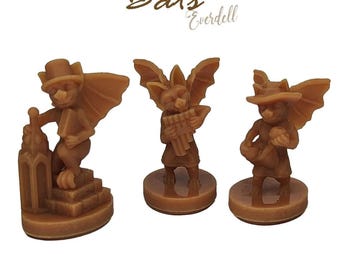 Bats 6pcs | Everdell Newleaf Expansion Unofficial Upgrade | Cats, Bat, Snails, Bees Critters Board Game, 3D Printed Woodland Creatures