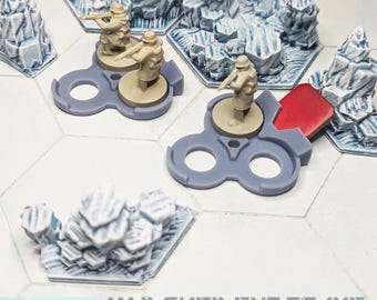 3 Unit Movement Trays | 17 mm Round Base, Infantry, 1/72nd, Table Top Gaming TTRPG Scenery, Hex Game Terrain, Battlefield RPG Gamer Models