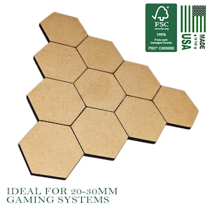 10-Tile Triangular Multi-Hex 1.25&quot; MDF Base | TTRPG Scenery, Battlefield RPG, Campaign Map, bases, Terrain, Epic 40k BattleTech 28mm