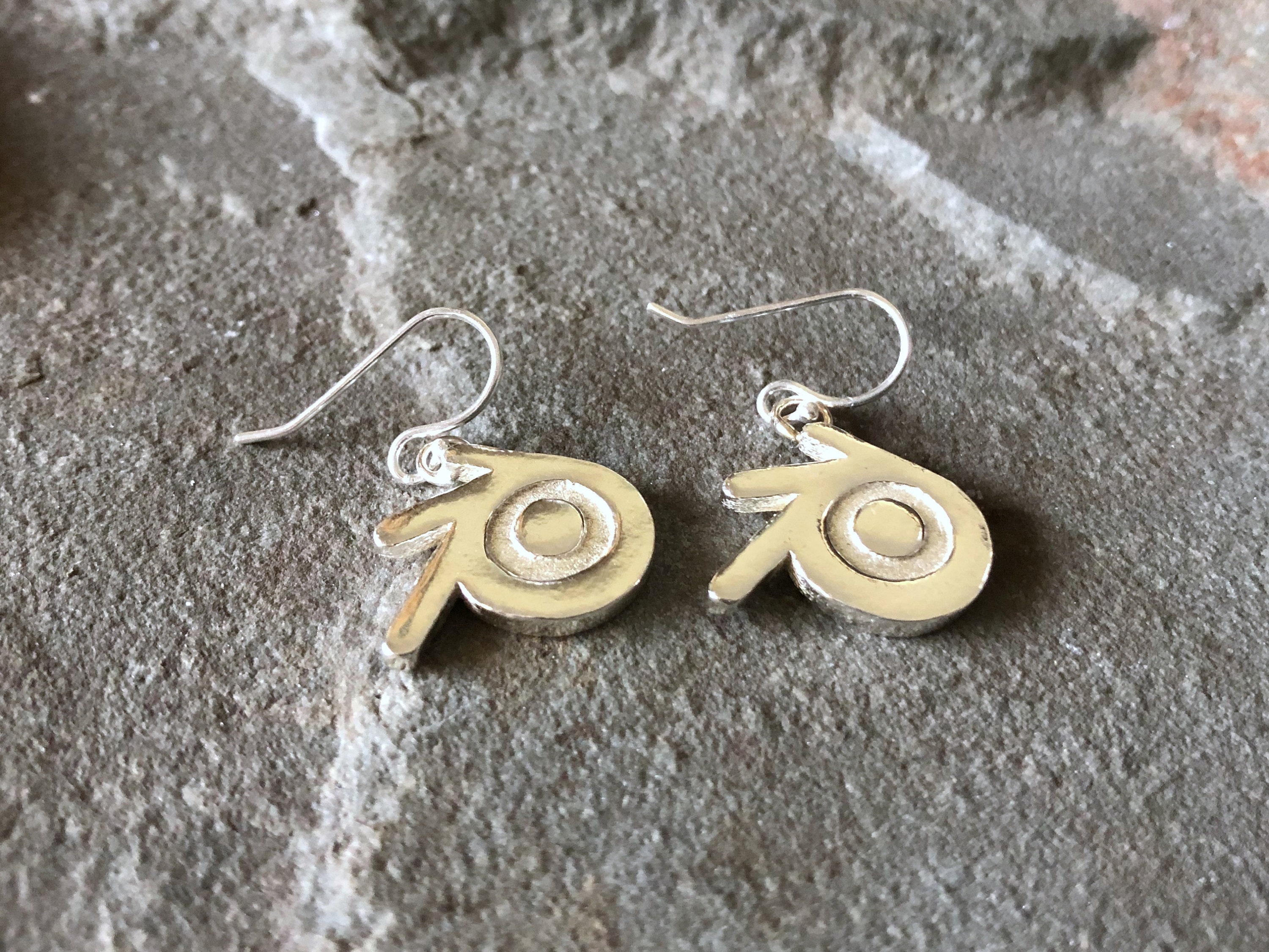 Blender 3D Sterling Silver Medium Dangle Earrings