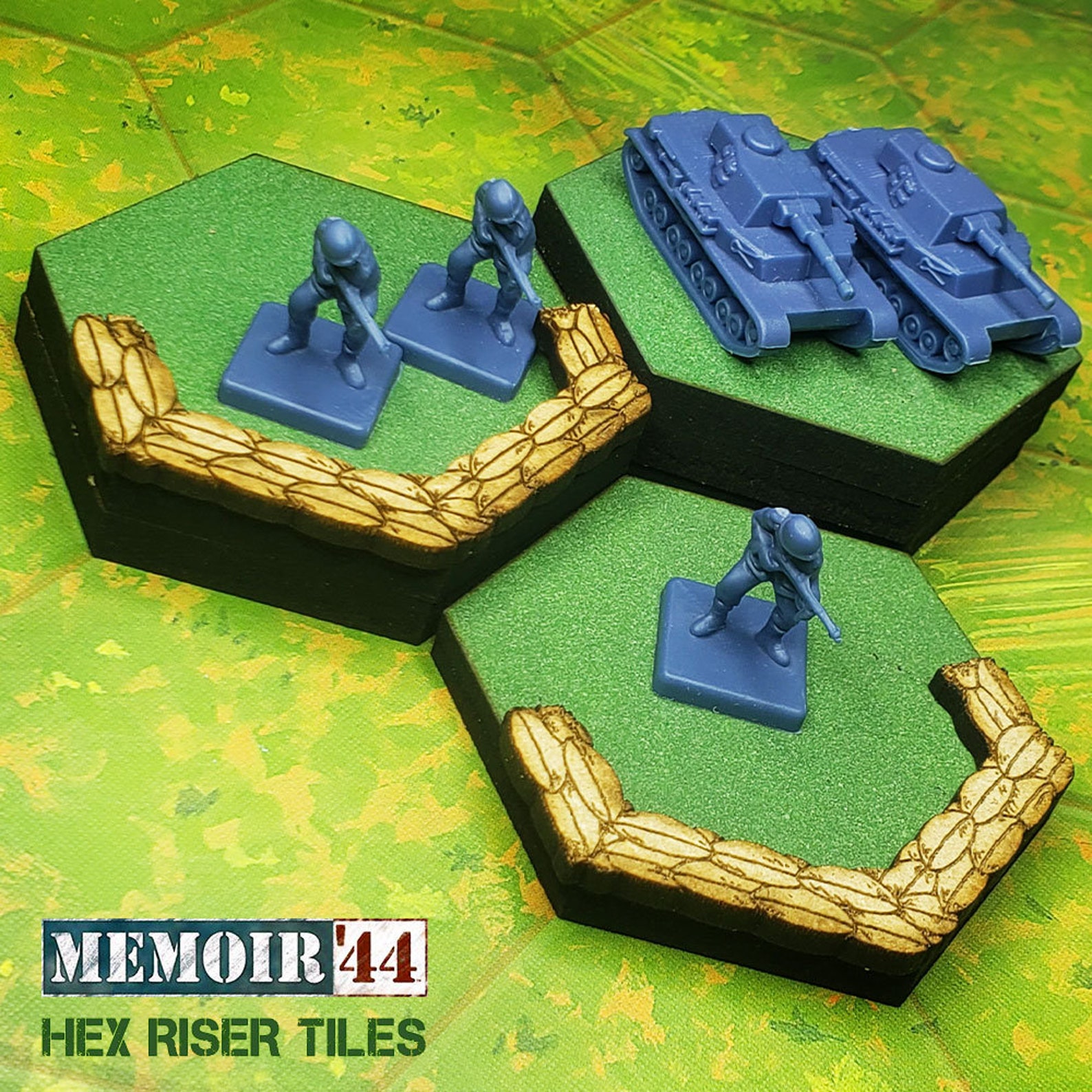 60mm Forest Green Full Hex Terrain Riser Blank MDF Tile Bases | Hills ...