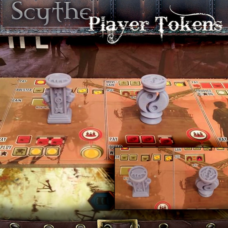 Scythe the 9 Factions Player Action Tokens Board Game 3D Etsy UK
