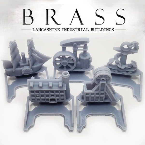 Brass Lancashire Industry Building Token Upgrades 37pcs | Boardgame upgraded meeples, Industrial Revolution Gamer