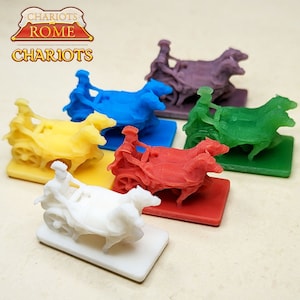 Roman Chariots - Chariots of Rome, Charioteer Boardgame | Ancients 3D Printed Game Upgrade