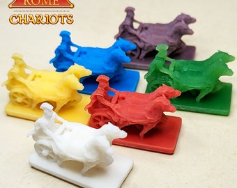 Roman Chariots - Chariots of Rome, Charioteer Boardgame | Ancients 3D Printed Game Upgrade
