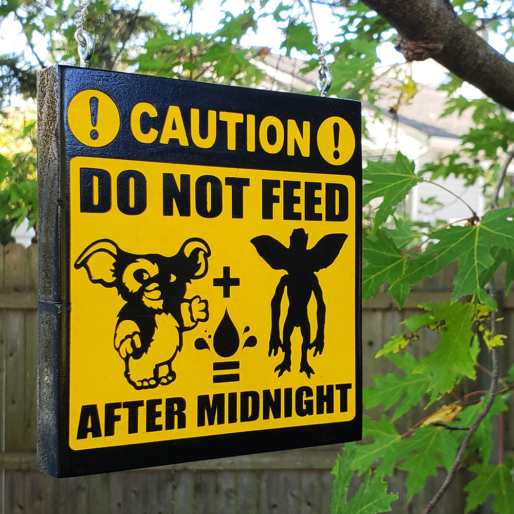 Do Not Feed Gremlins After Midnight Home & Garden Sign | Etsy