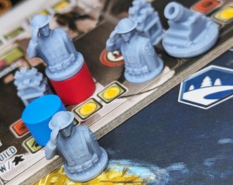 Scythe the Board Game Faction Tokens Ready To Play | Power,Encounter,Popularity,Star,Enlist,Upgrade,Nordic,Crimean,Rusviet,Polonia,Saxony
