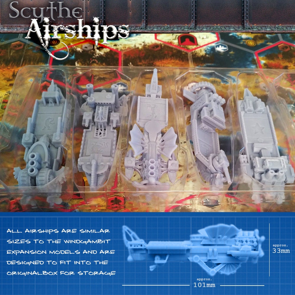 Scythe Airships Wind Gambit Expansion 9 Faction Upgrade Board Game
