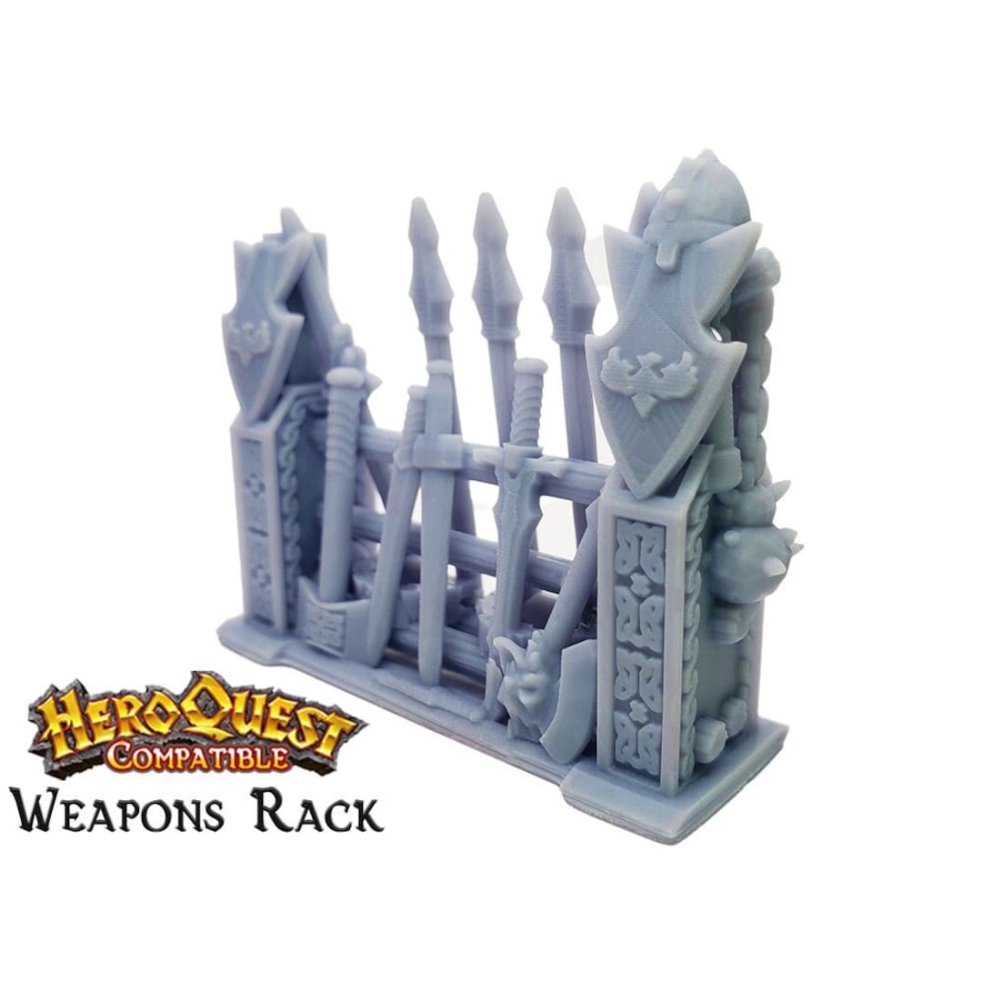 Weapons Rack Heroquest Compatible 25mm Armory Dungeon Scenery ...