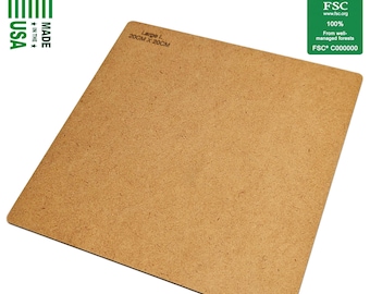 Large L 20cm x 20cm Blank MDF Base | 8" x 8", 3mm, 6mm,WTC Warhammer, Scenery, Battlefield Terrain, DnD Dungeons Dragon, Craft Supplies