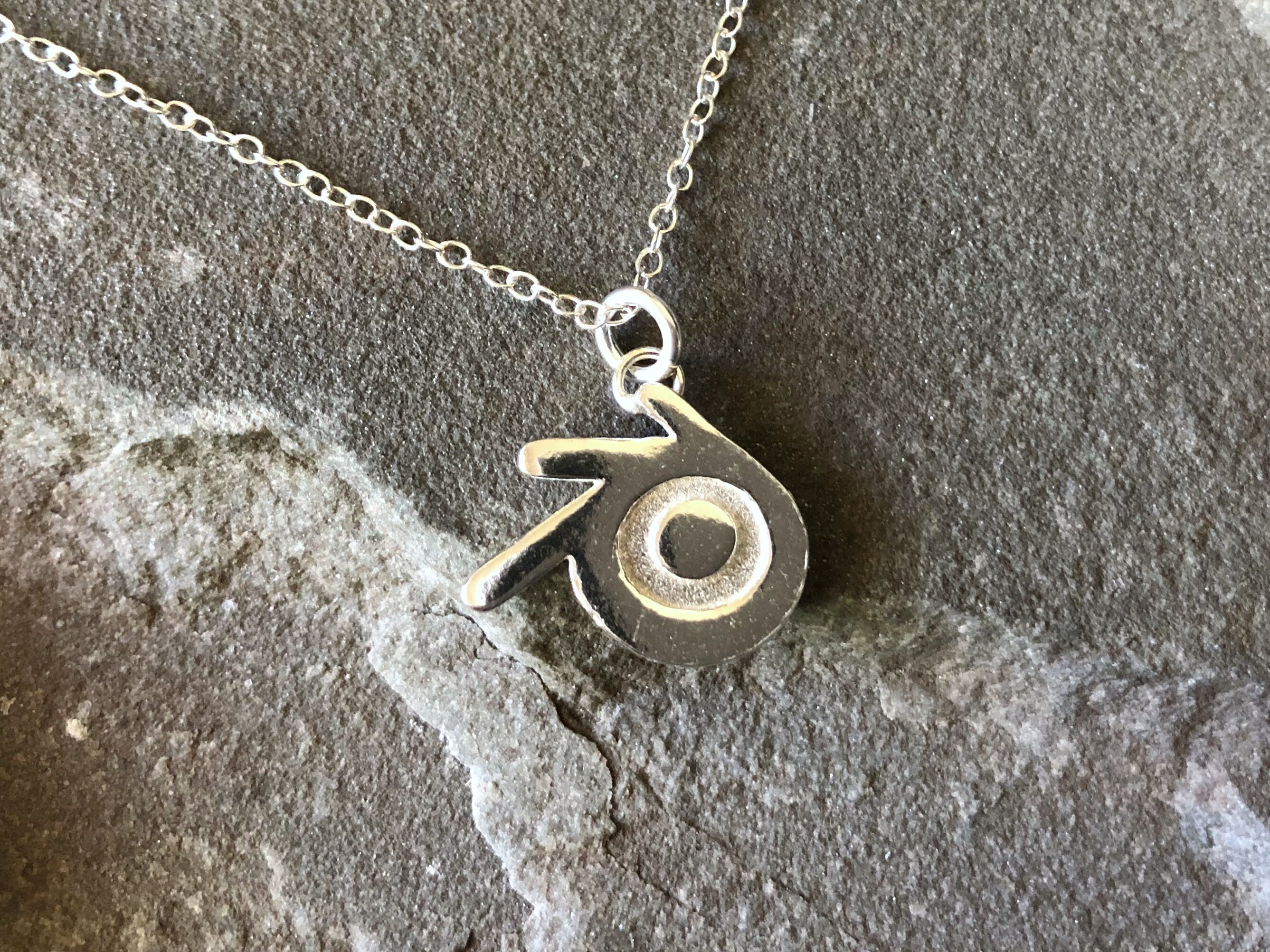 Blender 3D Sterling Silver Medium Necklace