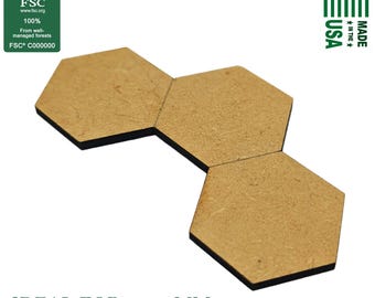 3-Tile Arch Multi-Hex 1.25" MDF Bases | TTRPG Scenery, Battlefield RPG, Campaign Map, Base, Basing, Terrain, Bulk Sets, Epic 40k, BattleTech