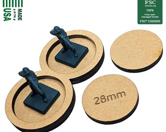 2 Unit 28mm Round Base Movement Trays | TTRPG Scenery, Battlefield RPG, Basing, Terrain, Dungeons, Dragons,