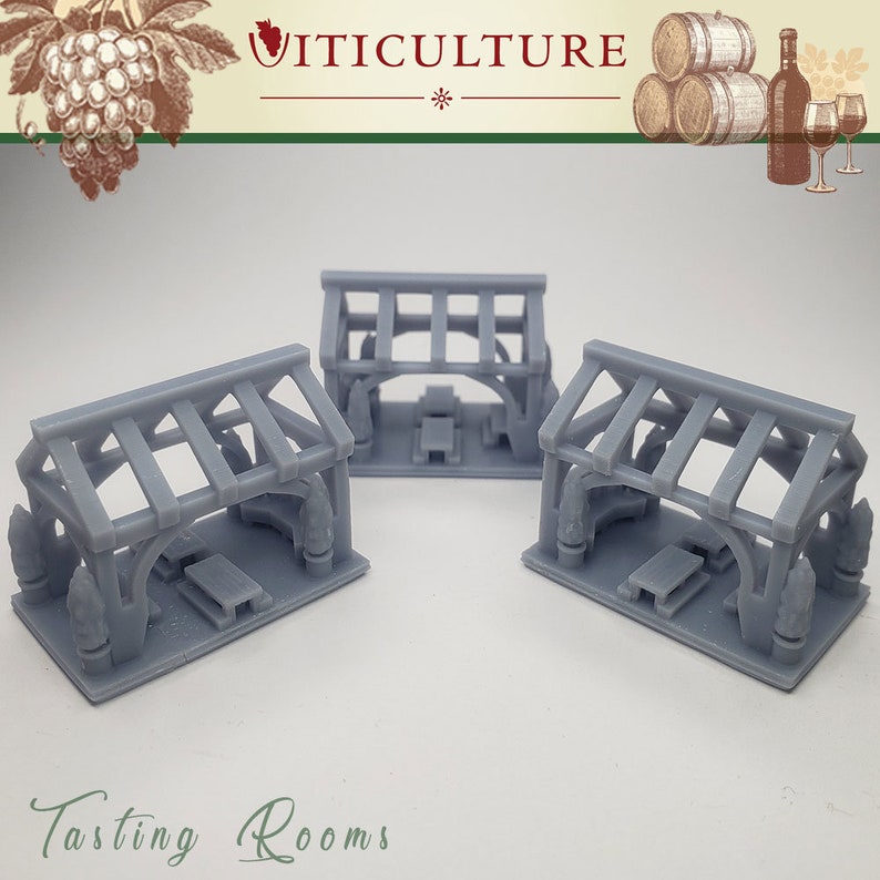 Viticulture Buildings Upgrade Board Game Pieces Boardgame Etsy