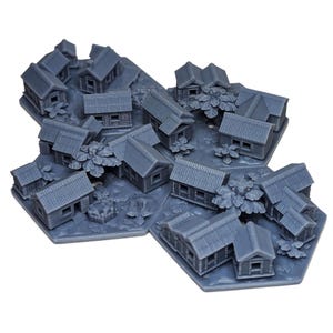 Pacific Island Villages World War 2 60mm | WW2, WWII, 1/72, 20mm, Command & Colors TTRPG Scenery, Hex Game Terrain, Battlefield Models, MM44