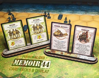 Personalised Memoir '44 Card Rack | Military World War 2 Gaming TTRPG Scenery, Hex Game Terrain, Battlefield RPG Gamer Models, Axis & Allies