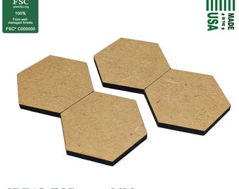 1.25" 30mm Two Hex Bases MDF | TTRPG Scenery, Battlefield RPG, Basing, Terrain Scenery, Game Terrain, Gamer Models, BattleTech, epic 40k