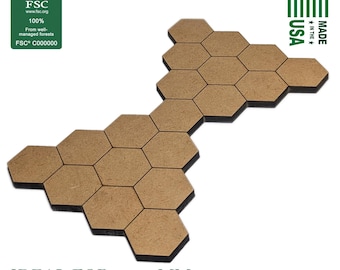 19-Tile Multi-Hex 1.25" Butterfly MDF Bases | 30mm, 3mm, 6mm, TTRPG Scenery, Battlefield RPG, Campaign Map, Base, Basing, Terrain, Bulk Sets