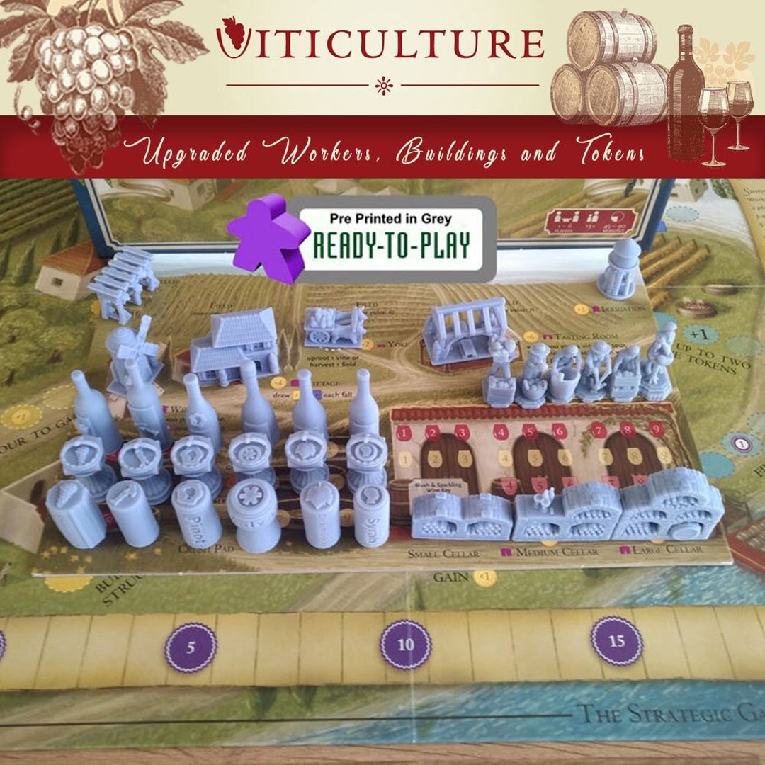 Viticulture Essential Edition Workers, Buildings and Tokens Upgrade