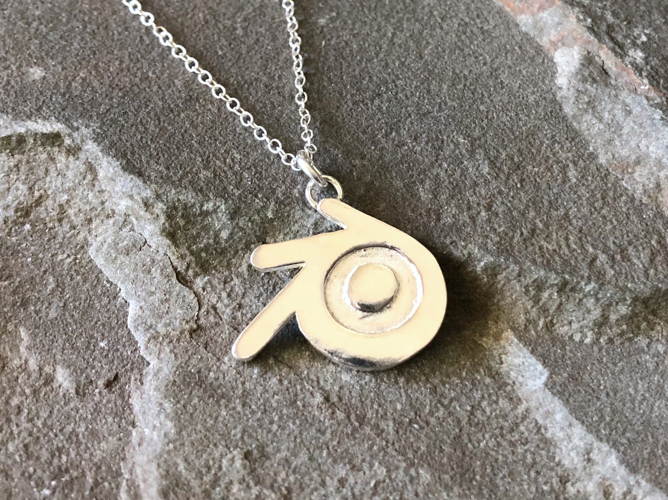 Blender 3D Sterling Silver Giant Necklace