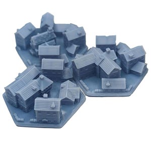 1.25" Towns Hex Gaming | 30 mm Urban Mini Hex TTRPG Landschaft, Spiel Gelände, Schlachtfeld, RPG Modelle, DnD, World Map Markers,