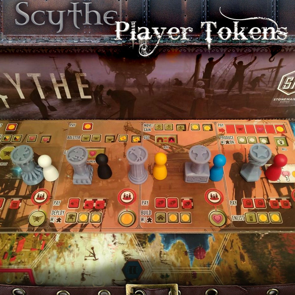 Scythe The 9 Factions Player Action Tokens / Gioco da tavolo