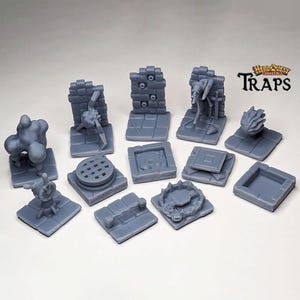 25mm Traps HeroQuest Compatible Floor/Wall HD Dungeon Terrain Miniature | Dungeons & Dragons Campaign Scenery, Boardgame upgraded meeples